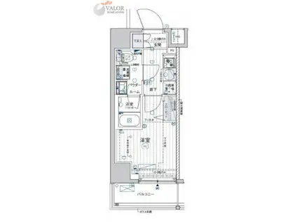 メインステージ横濱鶴見(1K/3階)の間取り写真