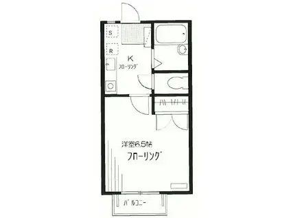 エステートミキ(1K/2階)の間取り写真