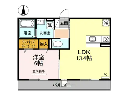 ディーバ(1LDK/3階)の間取り写真