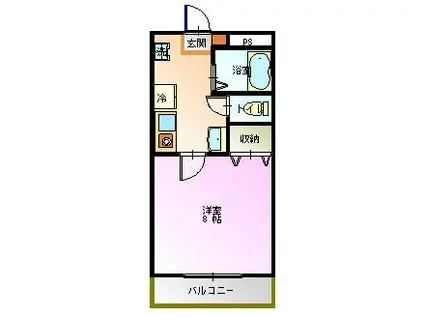 アイリッシュコート(1K/1階)の間取り写真