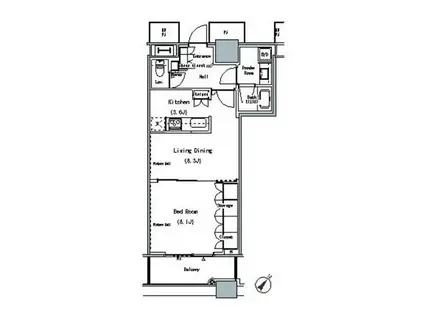 ザ 東京タワーズ ミッドタワー(1LDK/13階)の間取り写真
