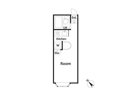 サンファン海老名(ワンルーム/1階)の間取り写真