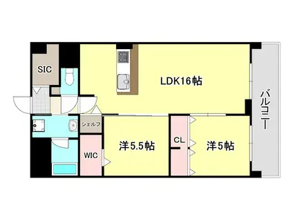 エクセルハイム東灘(2LDK/4階)の間取り写真