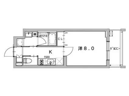 ＪＲ山陰本線 二条駅 徒歩19分 5階建 築9年(1K/4階)の間取り写真