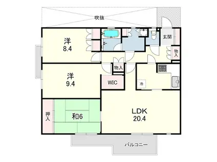 パーク・コート御影(3LDK/2階)の間取り写真
