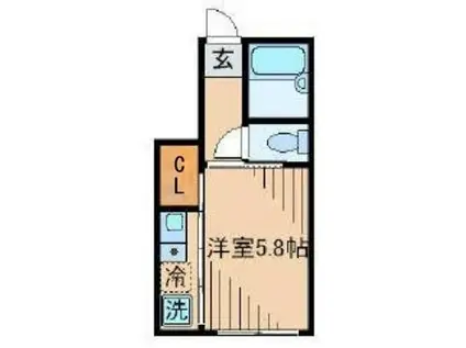 バーミープレイス中野富士見町(1K/1階)の間取り写真