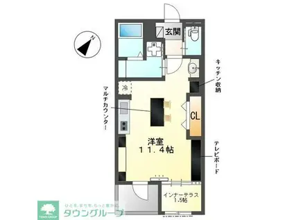 ラ・セルリアン(ワンルーム/3階)の間取り写真