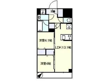 S-RESIDENCE王子ENABLE(2LDK/2階)の間取り写真