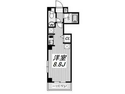NY SQUARE FUNABASHI(ワンルーム/3階)の間取り写真