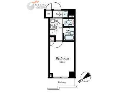 ルーブル蒲田南参番館(1K/3階)の間取り写真