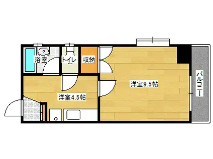 房尾本店横川1丁目ビル(1DK/3階)の間取り写真