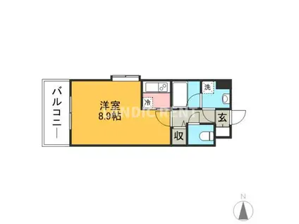 WAKO大手門(1K/6階)の間取り写真