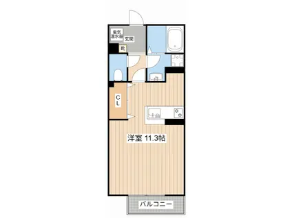 ハイツYOU(ワンルーム/1階)の間取り写真