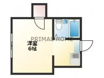 カナコーハイツA棟(1K/2階)の間取り写真