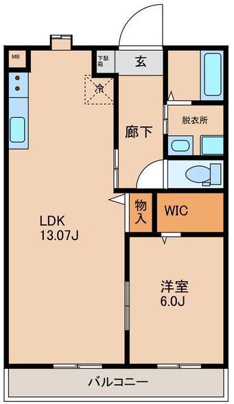 NEIGHBORSII(1LDK/2階)の間取り写真