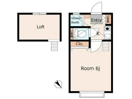 LA・FIORE(1K/1階)の間取り写真