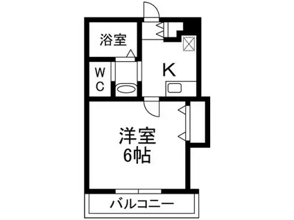 岩槻区東町2丁目(1K/1階)の間取り写真