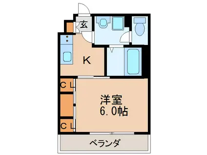 リブリ・千種(1K/1階)の間取り写真