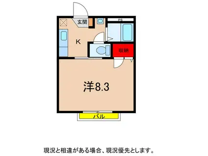 シャーメゾンシロタA(1K/2階)の間取り写真