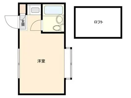 戸倉ハイツ(ワンルーム/2階)の間取り写真