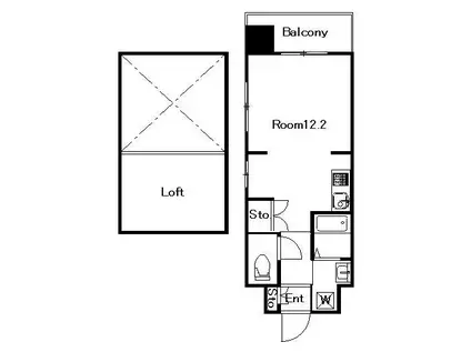 IT026壱番館(ワンルーム/8階)の間取り写真