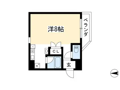 CASA板倉(1K/1階)の間取り写真