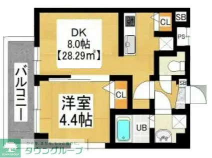 メゾン ド リリィ(1DK/1階)の間取り写真