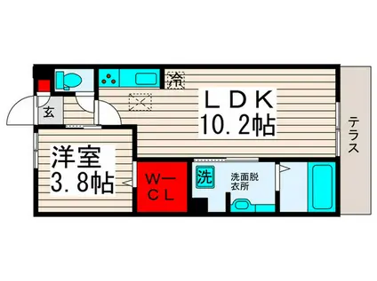 ダ アン ア シス(1LDK/1階)の間取り写真