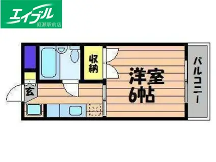 デューク老松(1K/2階)の間取り写真