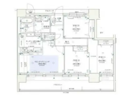 ラウロ相川(3LDK/1階)の間取り写真