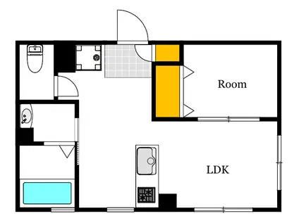 楠木町1丁目(1LDK/3階)の間取り写真