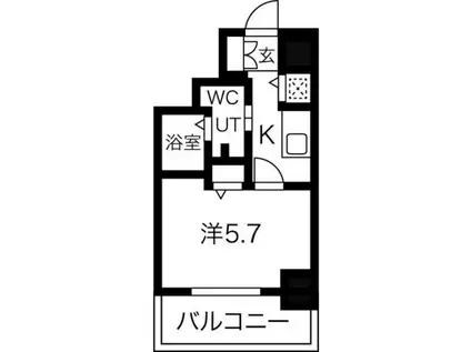 エスリード阿波座サウスプレイス(1K/6階)の間取り写真