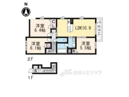 パーチェ(3LDK/2階)の間取り写真