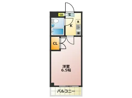 メゾン柳下(1K/2階)の間取り写真