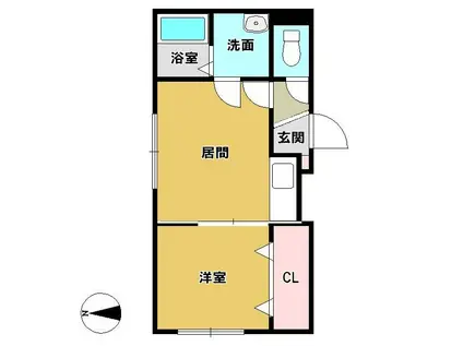 ビブレ栄通(1DK/4階)の間取り写真