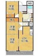 グランデージ住之江(3LDK/12階)の間取り写真