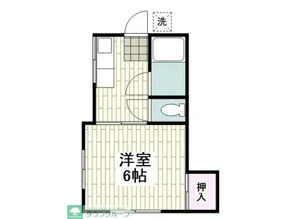 フレックスI(1K/1階)の間取り写真