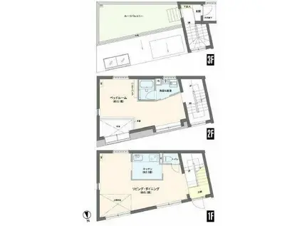 イケノウエ04(1LDK/1階)の間取り写真