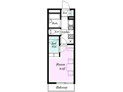 エテルノ セラ下野毛(1K/1階)の間取り写真