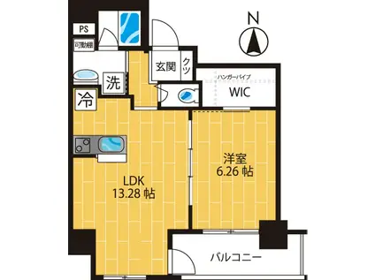 ル・コワン(1LDK/4階)の間取り写真