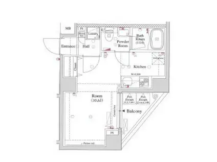 アクサス中野レジデンス(ワンルーム/4階)の間取り写真