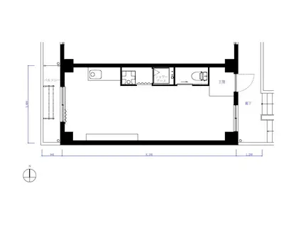 コンパス京橋(ワンルーム/2階)の間取り写真