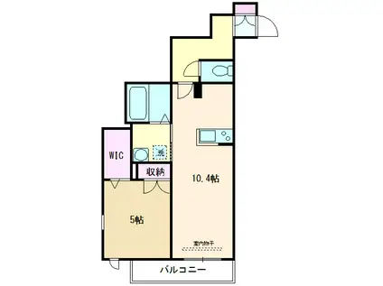 ドルフ朝志ヶ丘II(1LDK/3階)の間取り写真