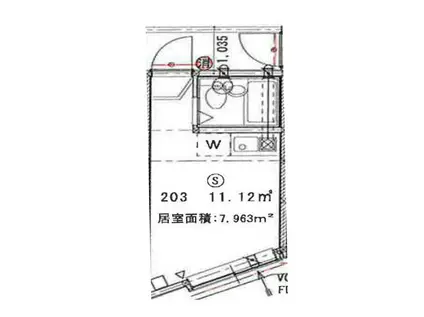 ライフピア大塚(ワンルーム/2階)の間取り写真