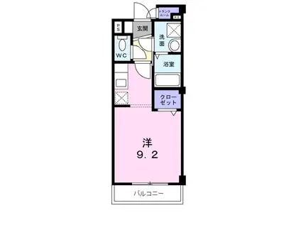 リブェールSHINOII(ワンルーム/3階)の間取り写真