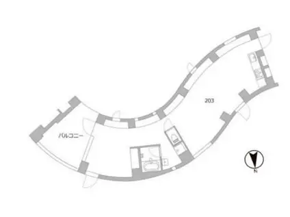 天神町PLASE(ワンルーム/2階)の間取り写真