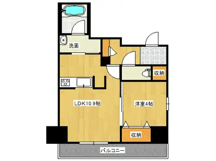 S-FORT新潟本町(1LDK/6階)の間取り写真