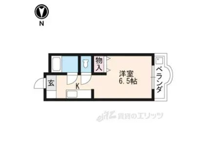 ジュネス美也古1(ワンルーム/2階)の間取り写真