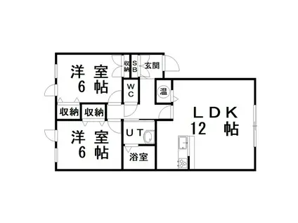 STELLA(2LDK/2階)の間取り写真