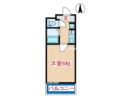 隼人マンション(1K/3階)の間取り写真